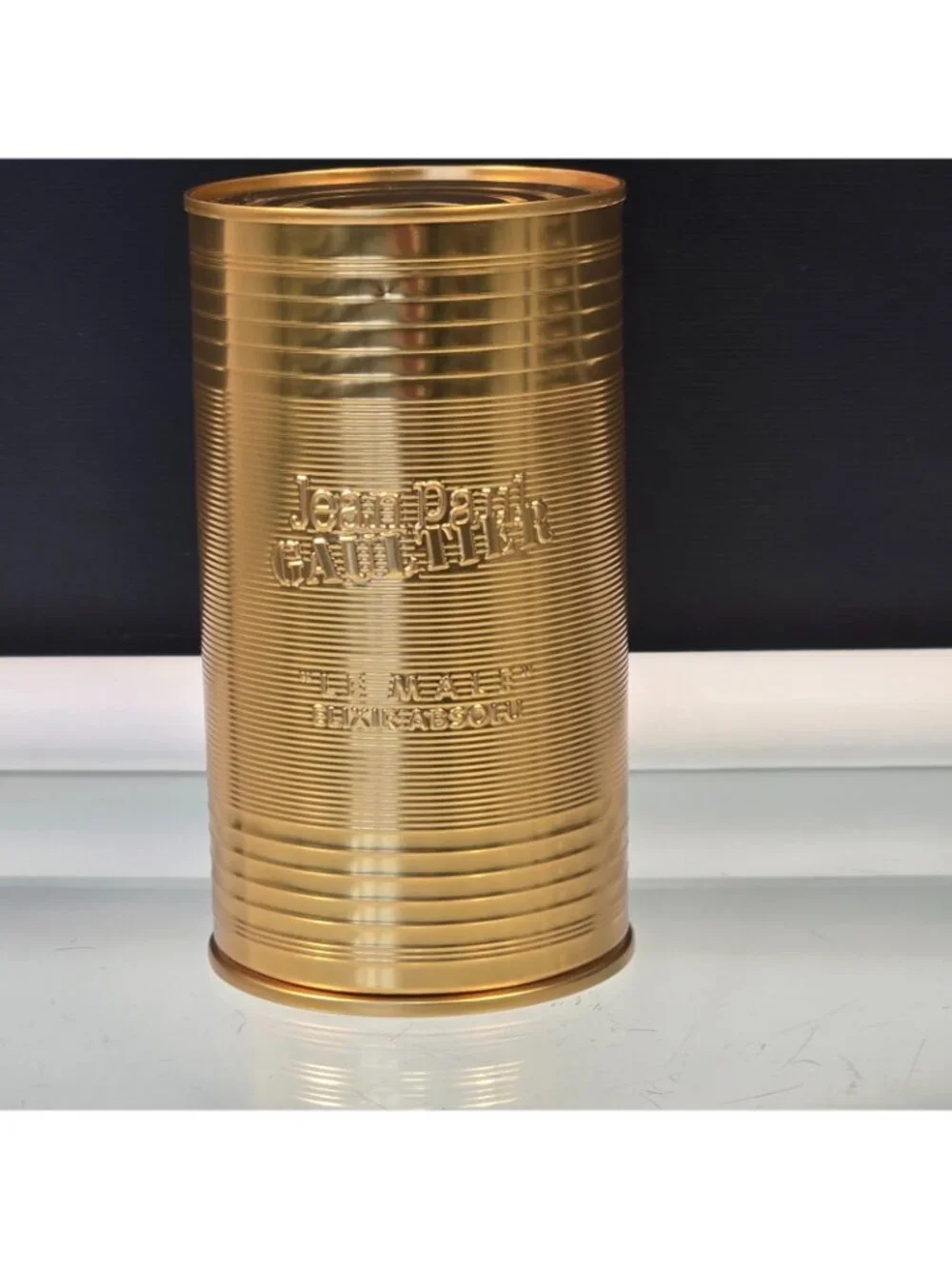 Empty TIN Jean Paul Gaultier's Le Male Elixir Absolu Gold Canister Pack